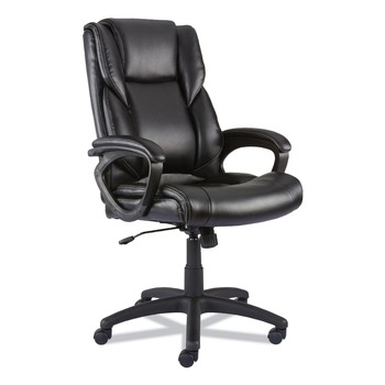 Alera ALEBRN42B19 18.15 in. to 21.77 in. Seat Height Brosna Series Mid-Back Task Chair Supports Up to 250 lbs. - Black Seat/Back, Black Base
