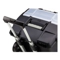 Just Launched | Storex 61507U01C 15 in. x 16.38 in. x 14.25 in. Premium Mobile Letter File Transport Box with Telescoping Handle and Organizer Tray - Black/Gray image number 5