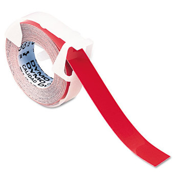 DYMO 520102 0.37 in. x 12 ft. Self-Adhesive Glossy Labeling Tape for Embossers - Red (1-Roll)