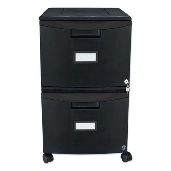 OFFICE FURNITURE AND LIGHTING | Storex 61312B01C 14.75 in. x 18.25 in. x 26 in. 2 Legal/Letter-Size File Drawers Mobile Filing Cabinet - Black