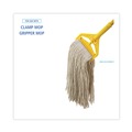  | Boardwalk BWK324C 24 oz. Premium Saddleback Head Cotton Fiber Mop Head - White (12/Carton) image number 5