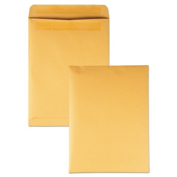 Quality Park QUA43562 Redi-Seal 9 in. x 12 in. No. 10-1/2 Cheese Blade Flap Adhesive Closure Catalog Envelope - Brown Kraft (250/Box)