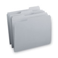 File Folders | Smead 12334 0.75 in. Expansion Reinforced 1/3-Cut Top Tab Colored File Folders - Letter Size/Gray (100/Box) image number 0