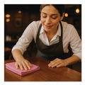 Cleaning Cloths | Boardwalk 2164040 16 in. x 16 in. Microfiber Cleaning Cloths - Pink (24/Pack) image number 4