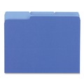 File Folders | Universal UNV10501EE 1/3 Cut Tab Letter Size Deluxe Colored Top Tab File Folders - Blue/Light Blue (100/Box) image number 1
