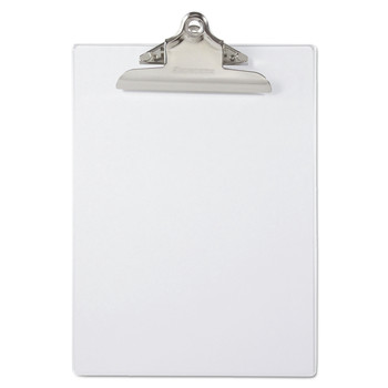 Saunders 21803 1 in. Clip Capacity Holds 8.5 in. x 11 in. Sheets Recycled Plastic Clipboard with Ruler Edge - Clear
