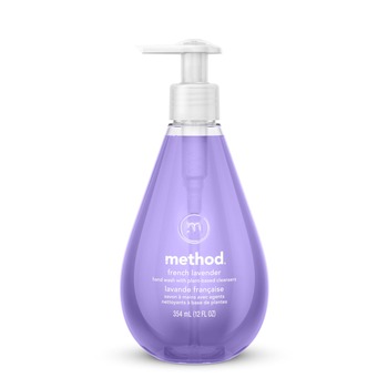HAND SOAPS | Method MTH00031 12 oz Gel Hand Wash Pump Bottle - French Lavender (6/Carton)