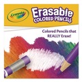Pencils | Crayola 682424 3.3 millimeter 2B Erasable Color Pencil - Assorted Lead and Barrel Colors (24/Box) image number 2