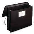 File Folders | Smead 71510 5.25 in. Expansion Legal Size 1 Section Elastic Cord Closure Poly Premium Wallets - Black image number 2