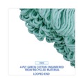 Mops | Boardwalk BWK1200XLCT Ecomop Looped-End Recycled Fibers Mop Head - Extra Large, Green (12/Carton) image number 6