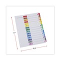 Dividers & Tabs | Universal UNV24808 11 in. x 8.5 in. 15-Tab Deluxe Table of Contents Dividers for Printers - White (6/Pack) image number 2