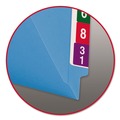 File Folders | Smead 25010 Straight Tabs Letter Size 0.75 in. Expansion Shelf-Master Reinforced End Tab Colored Folders - Blue (100/Box) image number 4