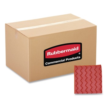 Rubbermaid Commercial FGQ62000RD00 HYGEN Microfiber 16 in. x 16 in. Cleaning Cloths - Red (12/Carton)