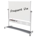 Easels | MasterVision QR5507 70.8 in. x 47.2 in. Board 80 in. Tall Aluminum Frame Horizontal Orientation Revolver Easel - White/Silver image number 1