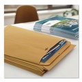 Envelopes & Mailers | Quality Park QUA37790 32 lbs. Bond Weight Kraft #10 1/2 Square Flap Clasp/Gummed Closure 9 in. x 12 in. Clasp Envelope - Brown Kraft (100/Box) image number 3