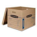 Boxes & Bins | Bankers Box 7718201 SmoothMove 17 in. x 21 in. x 17 in. Half Slotted Container Classic Moving/Storage Boxes - Large, Brown/Blue (5/Carton) image number 1