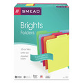 File Folders | Smead 11943 1/3-Cut Tabs Assorted Letter Size 0.75 in. Expansion Colored File Folders - Assorted: Blue/Green/Orange/Red/Yellow (100/Box) image number 1