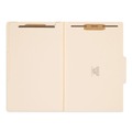 File Folders | Smead 18700 2 in. Expansion 1 Divider 4 Fasteners Legal Size Four-Section Top Tab Classification Folders - Manila (10/Box) image number 4