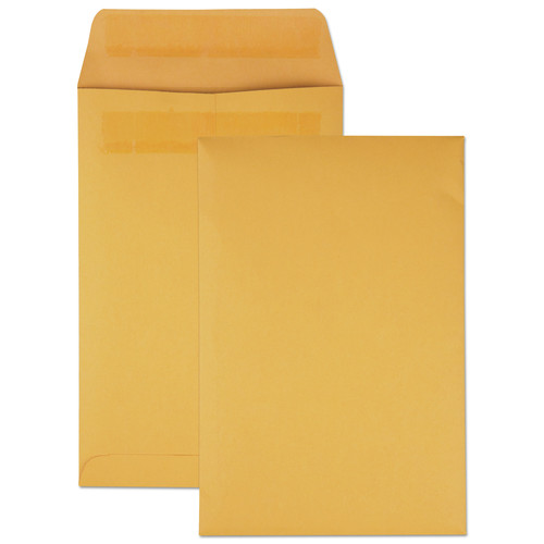Envelopes & Mailers | Quality Park QUA43167 6 x 9 Redi-Seal Cheese Blade Flap Catalog Envelope - Brown Kraft (100/Box) image number 0