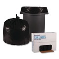 Trash Bags | Boardwalk X6639XKKR01 33 in. x 39 in. 33 gal. 1.6 mil Recycled Low-Density Polyethylene Can Liners - Black (100/Carton) image number 2