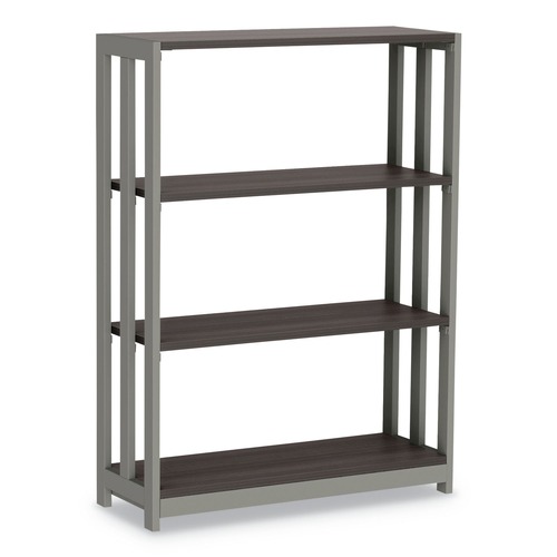 Office Filing Cabinets & Shelves | Linea Italia LITTR735MOC 31-1/2 in. x 11-5/8 in. x 43-1/4 in. Three-Shelf Trento Line Bookcase - Mocha image number 0