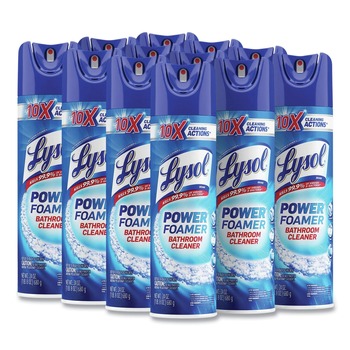 LYSOL Brand 19200-02569 24 oz. Aerosol Spray Power Foam Bathroom Cleaner (12/Carton)