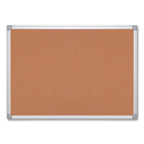 Office Presentation Supplies | MasterVision CA051790 Earth 48 in. x 36 in. Cork Board - Tan Surface/Satin Aluminum Frame image number 0