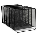 Desktop Organizers | Rolodex 22141 8.25 in. x 14.38 in. x 7.88 in. 5-Section Letter/Legal Size Mesh Stacking Sorter - Black image number 0