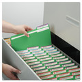 File Folders | Smead 17134 0.75 in. Expansion Assorted 1/3-Cut Tabs Legal Size Reinforced Top Tab Colored File Folders - Green (100/Box) image number 4