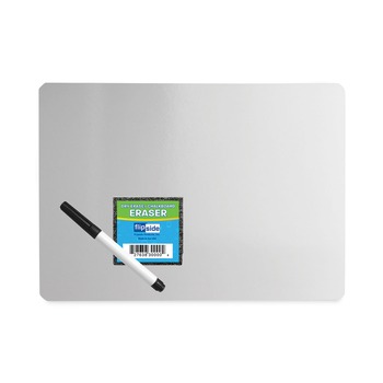 Flipside 21003 12 in. x 9 in. Dry Erase Board Set - White Surface (12/Pack)