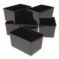 Boxes & Bins | Storex 71130U06C Wide Book Bin, 3.82 gal, 9.2-in x 14.5-in x 7-in, Black, 6/Pack image number 0