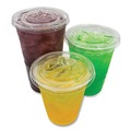 Cups and Lids | Karat C-KC78TS 8 oz. to 10 oz. Cold Cup X Straw Hole PET Lids - Clear (1000/Carton) image number 3