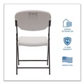 Office Chairs | Iceberg 64003 Rough n Ready 15.25 in. Seat Height Supports Up to 350 lbs. Commercial Folding Chair - Platinum Seat/Back, Black Base image number 3