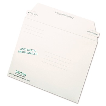 PRODUCTS | Quality Park QUA64126 6 in. x 8.63 in. Cheese Blade Flap Redi-Strip Adhesive Closure Antistatic Fiberboard Disk CD/DVD Mailer - White (25/Box)