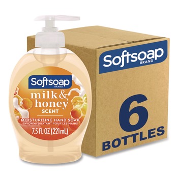 HAND SOAPS | Softsoap US04965ACT 7.5 oz Liquid Hand Soap Pumps - Milk and Honey Scent (6/Carton)