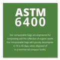 Trash Bags | Stout by Envision E2430E85 13 Gallon 0.85 mil 24 in. x 30 in. EcoSafe-6400 Bags - Green (45/Box) image number 6