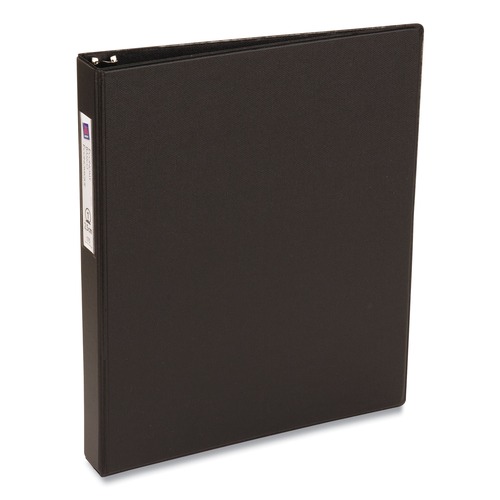 Binders | Avery 04301 1 in. Capacity 11 x 8.5 Economy Non-View Binder with 3 Round Rings - Black image number 0