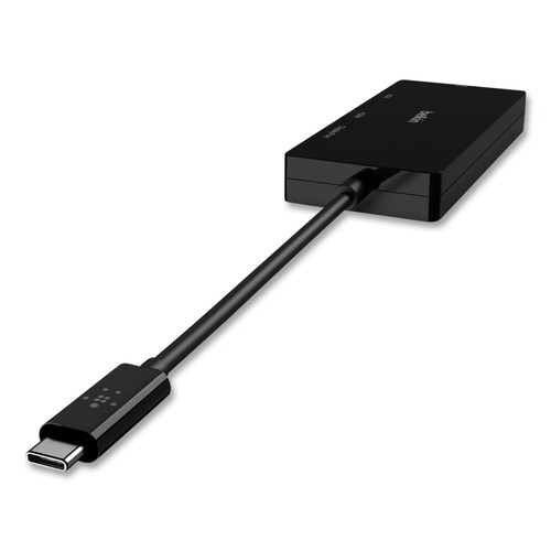 Electronic Adapters & Chargers | Belkin AVC003BK-BL DisplayPort/DVI/HDMI/USB-C/VGA 4.33 in. USB-C Video Adapter - Black image number 0