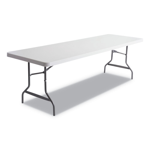 Office Desks & Workstations | Alera 65601 96 in. x 30 in. x 29 in. Square Edge Resin Rectangular Folding Table - Platinum image number 0