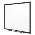 White Boards | Quartet 2544B Classic Series 48 in. x 36 in. Porcelain Magnetic Dry Erase Board - White Surface/Black Aluminum Frame image number 3
