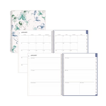 Blue Sky BLS100654 11 in. x 8.5 in. 12-Month (Jan-Dec 2026) Lindley Weekly/Monthly Planner - White/Blue/Green Cover