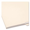 File Folders | Smead 24127 9 in. High Front 1/2-Cut Tabs Top Letter Size 0.75 in. Expansion Heavyweight End Tab Folders - Manila (100/Box) image number 1