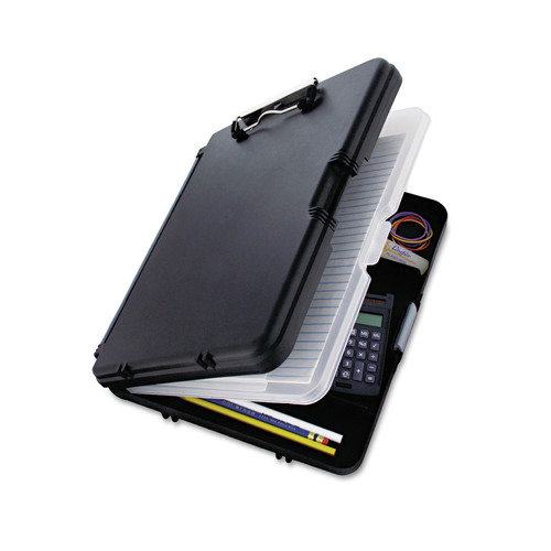 Clipboards | Saunders 00552 0.5 in. Clip Capacity WorkMate II Storage Clipboard, Holds 8.5 x 11 Sheets - Black/Charcoal image number 0