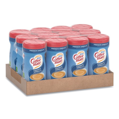  | Coffee-Mate 12036807 15 oz. Canister Non-Dairy Powdered Creamer - French Vanilla (12/Carton) image number 0