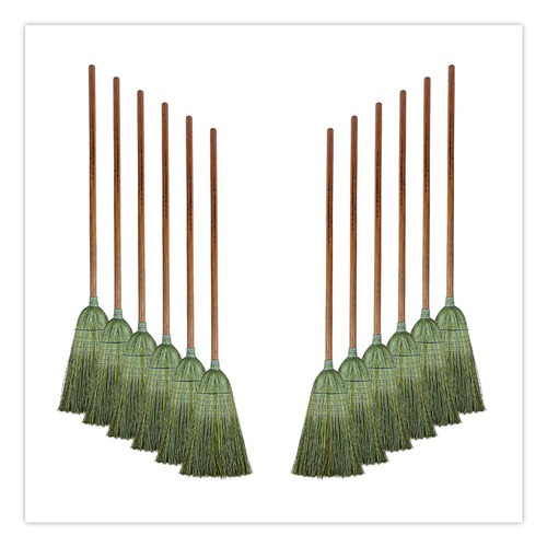  | Boardwalk BWK932YCT Yucca Corn Fiber Bristle Warehouse Brooms with 56 in. Handle - Natural (12/Carton) image number 0