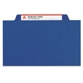 File Folders | Smead 14032 6-Section Pressboard Top Tab Classification Folders with 6 SafeSHIELD Fasteners - Letter Size/Dark Blue (10/Box) image number 2