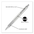 Pens | Zebra 29411 F-701 Fine 0.7 millimeter Retractable Ballpoint Pen - Black Ink/Stainless Steel/Black Barrel image number 3