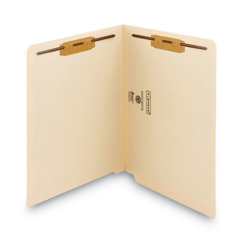 File Folders | Smead 34116 0.75 in. Expansion Reinforced End Tab 2-Fastener Folders - Letter Size/Manila (50/Box) image number 0