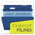 File Folders | Pendaflex 04153 1/5 NAV 1/5-Cut Tabs Legal Size Colored Reinforced Hanging Folders - Navy (25/Box) image number 6