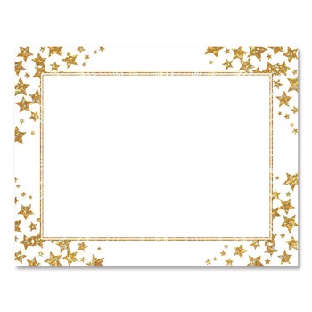 Geographics 49951 Award Certificates, 8.5 x 11, White with Gold/White Star Border, 25/Pack